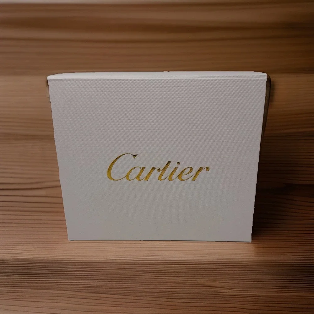 Cartier Box Empty White 9.5in X 8in X 4in Magnetic Flap With Original Filler